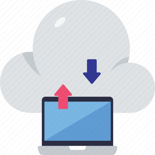 Computing, data transfer, laptop, cloud, cloud network, cloud service, icloud icon - Download on Iconfinder