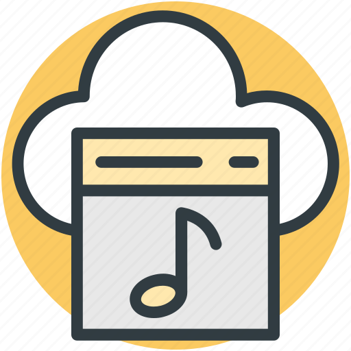 Cloud music, music file, online media, online multimedia, online music icon - Download on Iconfinder