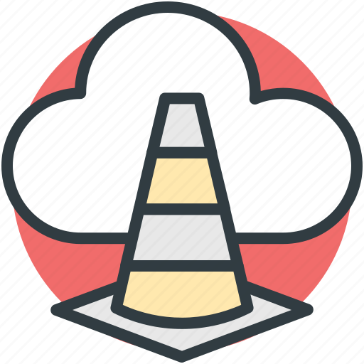 Cloud cone, cloud traffic, data highway, internet traffic, traffic cone icon - Download on Iconfinder