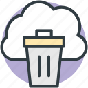 cloud trash, delete, dustbin, recycle bin, trashcan 