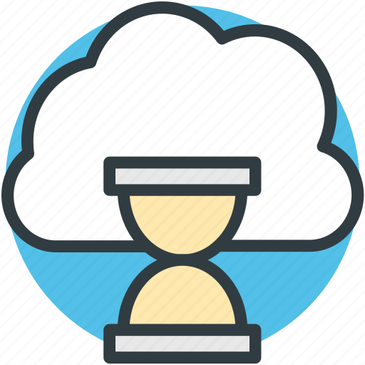 Cloud hourglass, cloud loading, cloud refresh, hourglass, updating cloud icon - Download on Iconfinder