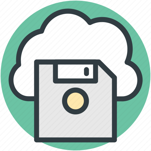Cloud computing, cloud floppy, data storage, file storage, online storage icon - Download on Iconfinder