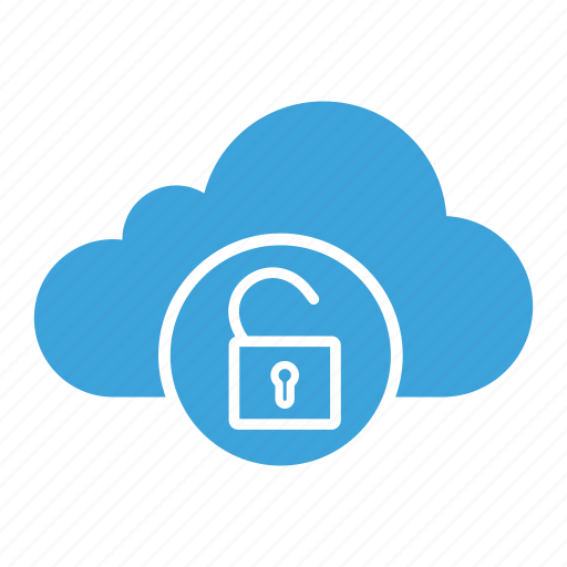 Cloud computing, cloud storage, padlock, password, privacy, security, unlock icon - Download on Iconfinder