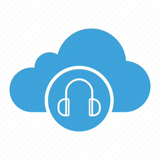 Cloud computing, cloud storage, earphones, headphones, headset, music, sound icon - Download on Iconfinder