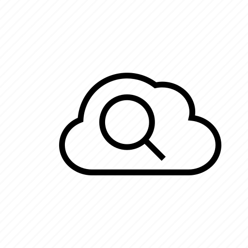 Cloud, loupe, magnifier, magnifying glass, search icon - Download on Iconfinder
