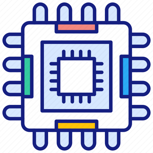 Hardware, chip, circuit, component, microchip, computer, intelligence icon - Download on Iconfinder