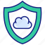 cloud, security, back, up, data, safe, shield 