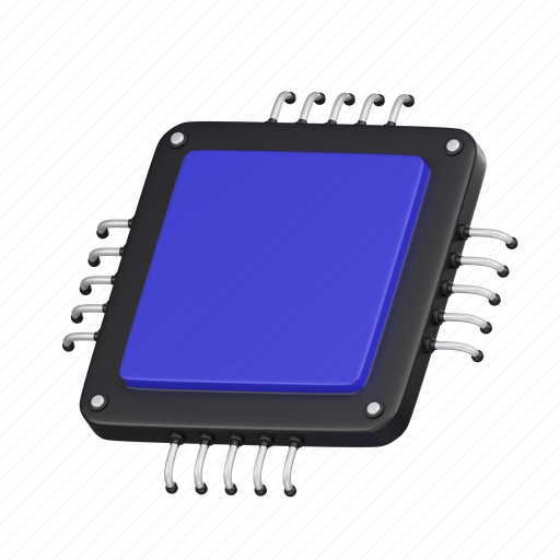 Cpu, computing, ai, chip, processor 3D illustration - Download on Iconfinder