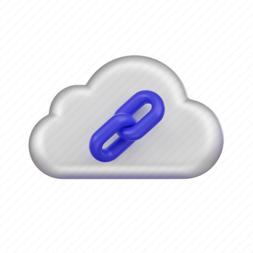 Cloud, link, chain, hyperlink 3D illustration - Download on Iconfinder