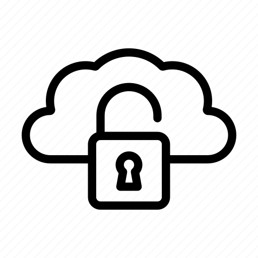Unsecure cloud, unsecure, cloud warning, delete cloud, padlock icon - Download on Iconfinder
