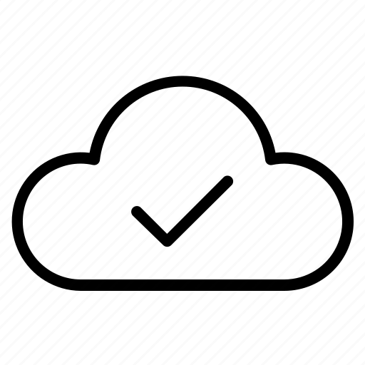 Check, cloud, computing, ok, secure icon - Download on Iconfinder