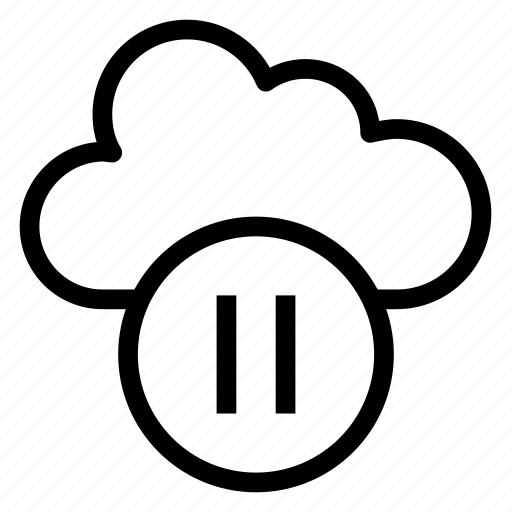 Cloud, pause, internet, server, upload icon - Download on Iconfinder