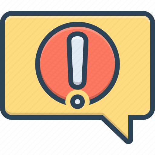 Alert, alert message, conversation, information, message, notification, reportage icon - Download on Iconfinder