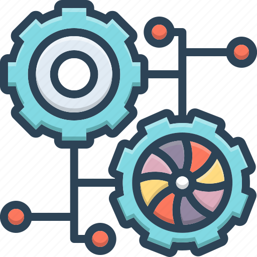 Analytics, cogwheel, connection, connection process, integrate, process, technology icon - Download on Iconfinder