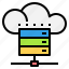 cloud, hosting, database, server, data, storage, document, file, file type 