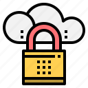 cloud, security, lock, protection, storage, technology, password, key, secure