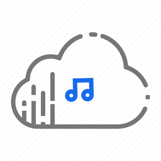 Cloud, music, playlist, server, services, soundtracks, storage icon - Download on Iconfinder