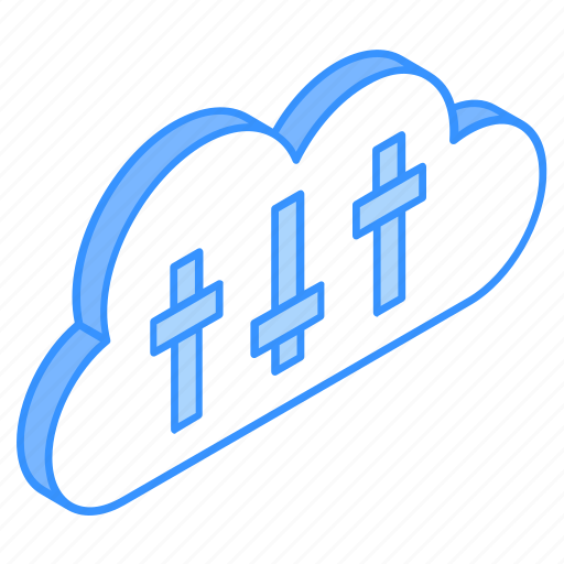 Cloud setting, cloud hosting, hosting configuration, adjustment, internet storage icon - Download on Iconfinder