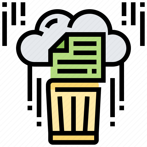 Bin, cloud, data, delete, file icon - Download on Iconfinder