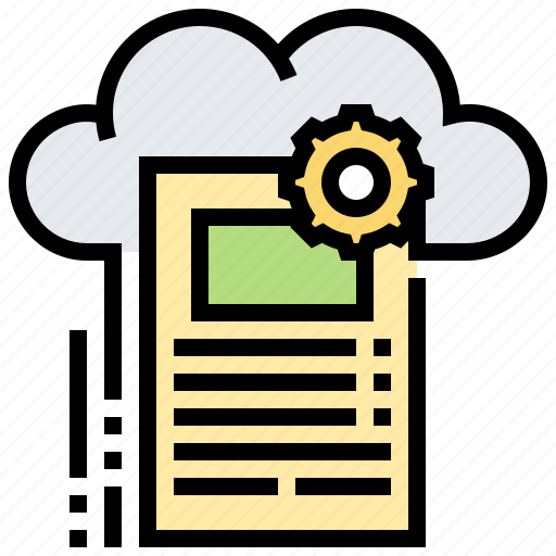 Cloud, document, file, setting icon - Download on Iconfinder