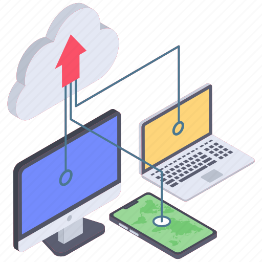 Cloud data sharing, cloud data transfer, cloud transfer, cloud transmission, cloud upload icon - Download on Iconfinder