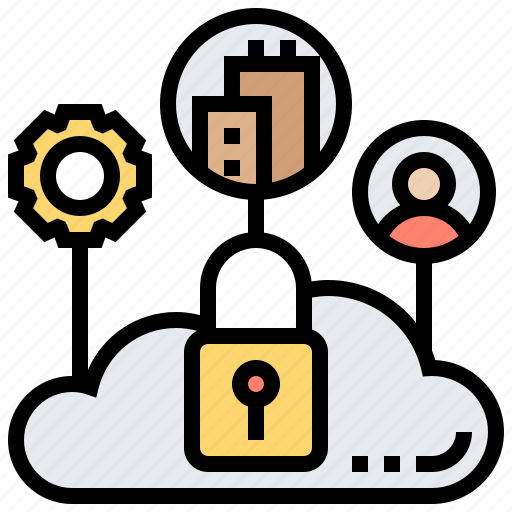 Cloud, hybrid, locked, private, setup icon - Download on Iconfinder