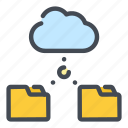 cloud, service, file, folder, data, information, transfer