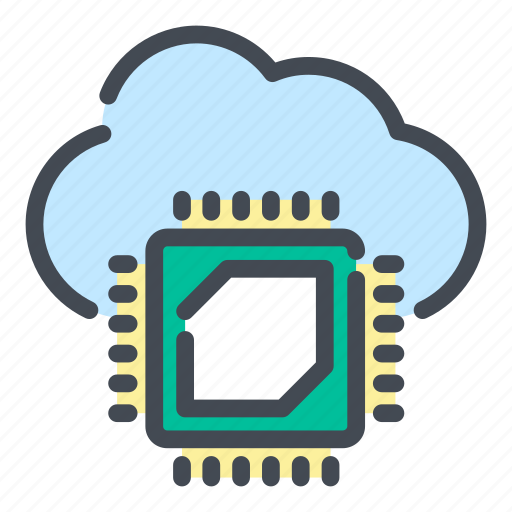Cloud, service, chip, computing, settings, configuration, preferences icon - Download on Iconfinder