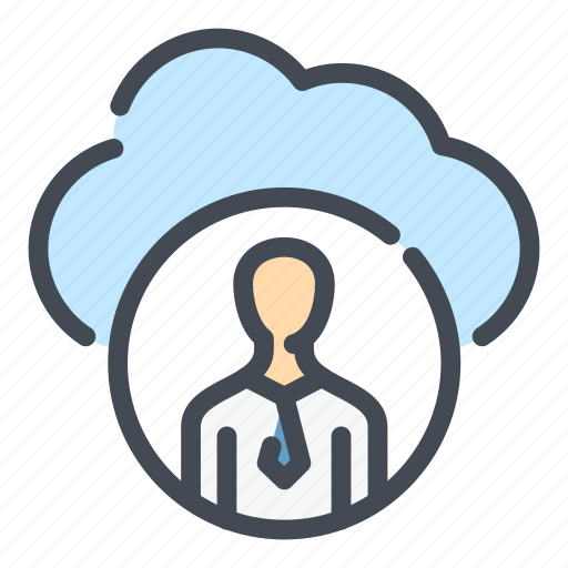 Cloud, service, person, personal, data, information, man icon - Download on Iconfinder