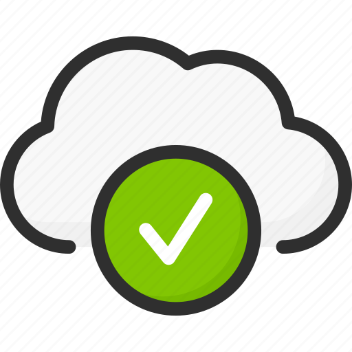 Accept, check, cloud, mark, ok, service, storage icon - Download on Iconfinder