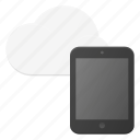 cloud, computing, syncronize, tablet