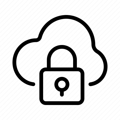 Padlock, cloud, secure, storage, locked icon - Download on Iconfinder