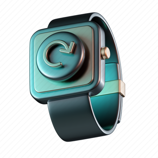 Smartwatch, watch, reload, refresh, sync 3D illustration - Download on Iconfinder