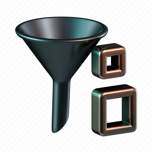 Sort, filter, funnel, shape, order 3D illustration - Download on Iconfinder