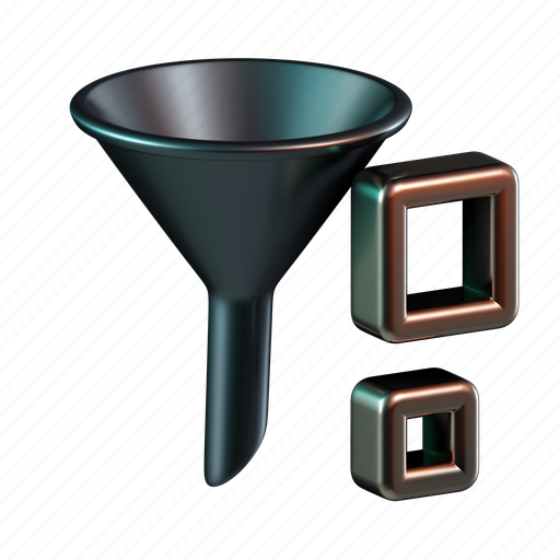Sort, filter, order, funnel, shape 3D illustration - Download on Iconfinder
