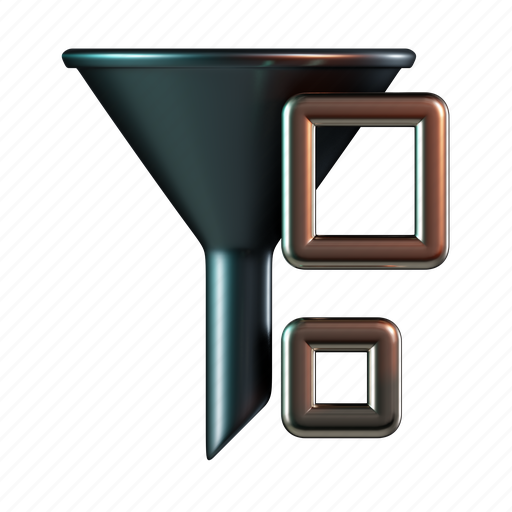 Sort, filter, order, shape, funnel 3D illustration - Download on Iconfinder