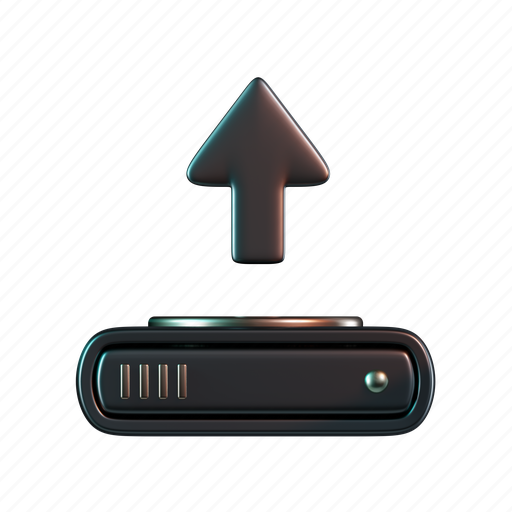 Upload, arrow, drive, storage, network 3D illustration - Download on Iconfinder