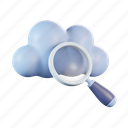 cloud, search, magnifying glass, zoom, data, find, seo