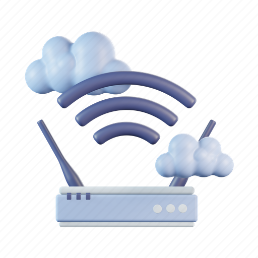 Cloud, wireless, router, technology, wifi, network, signal icon - Download on Iconfinder