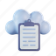 cloud, reporting, clipboard, document, report, data, storage 