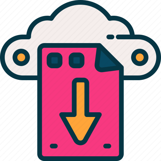 Download, cloud, file, transfer, network icon - Download on Iconfinder
