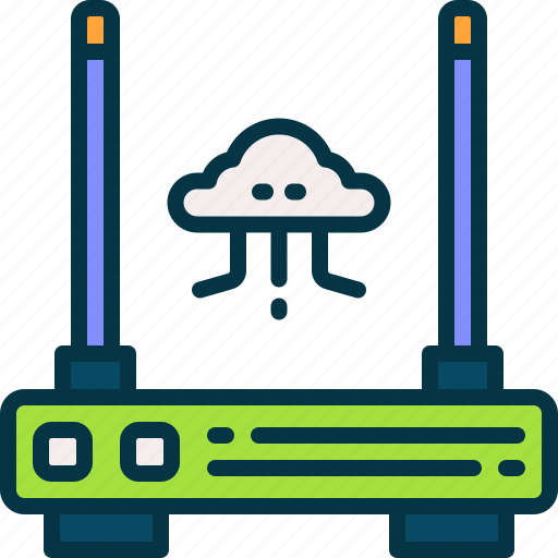 Router, cloud, server, network, connection icon - Download on Iconfinder
