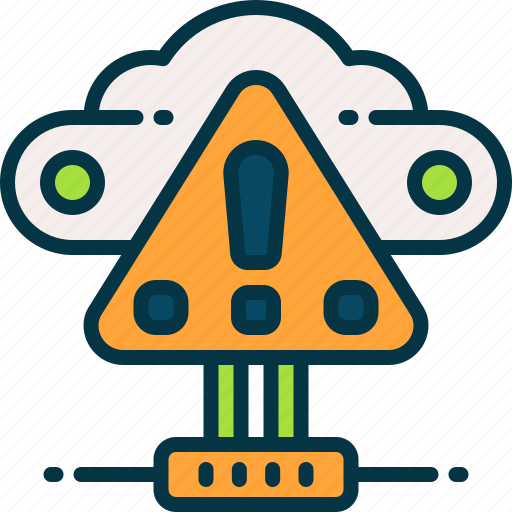 Warning, cloud, computing, firewall, server icon - Download on Iconfinder