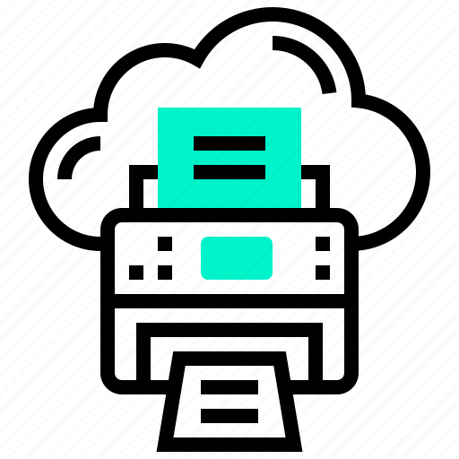 Cloud, document, printing, technology icon - Download on Iconfinder