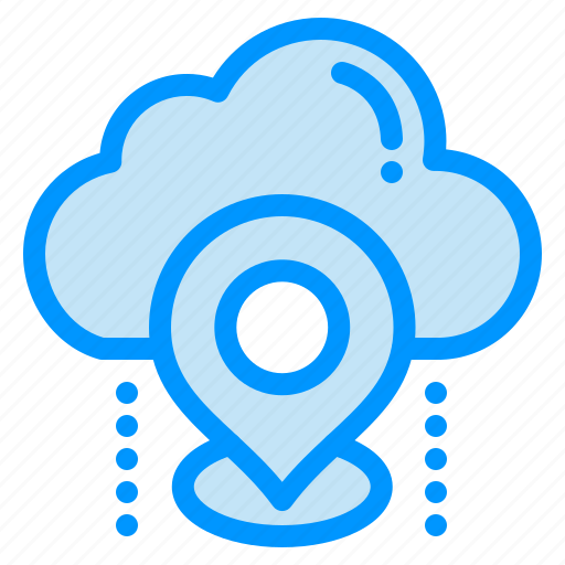 Cloud, gps, location, map, pin icon - Download on Iconfinder