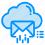 cloud, data, email, mail, message 