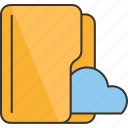 cloud, folder, directory, files, storage