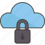 cloud, lock, encrypted, private, access 