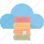 cloud, library, books, category, archive 