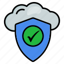 cloud, protection, security, shield